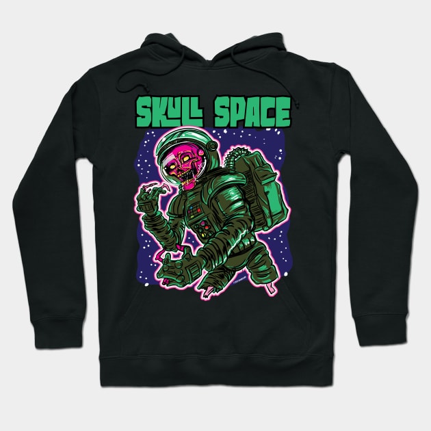 Skull Space Zombie Astronaut Hoodie by eShirtLabs